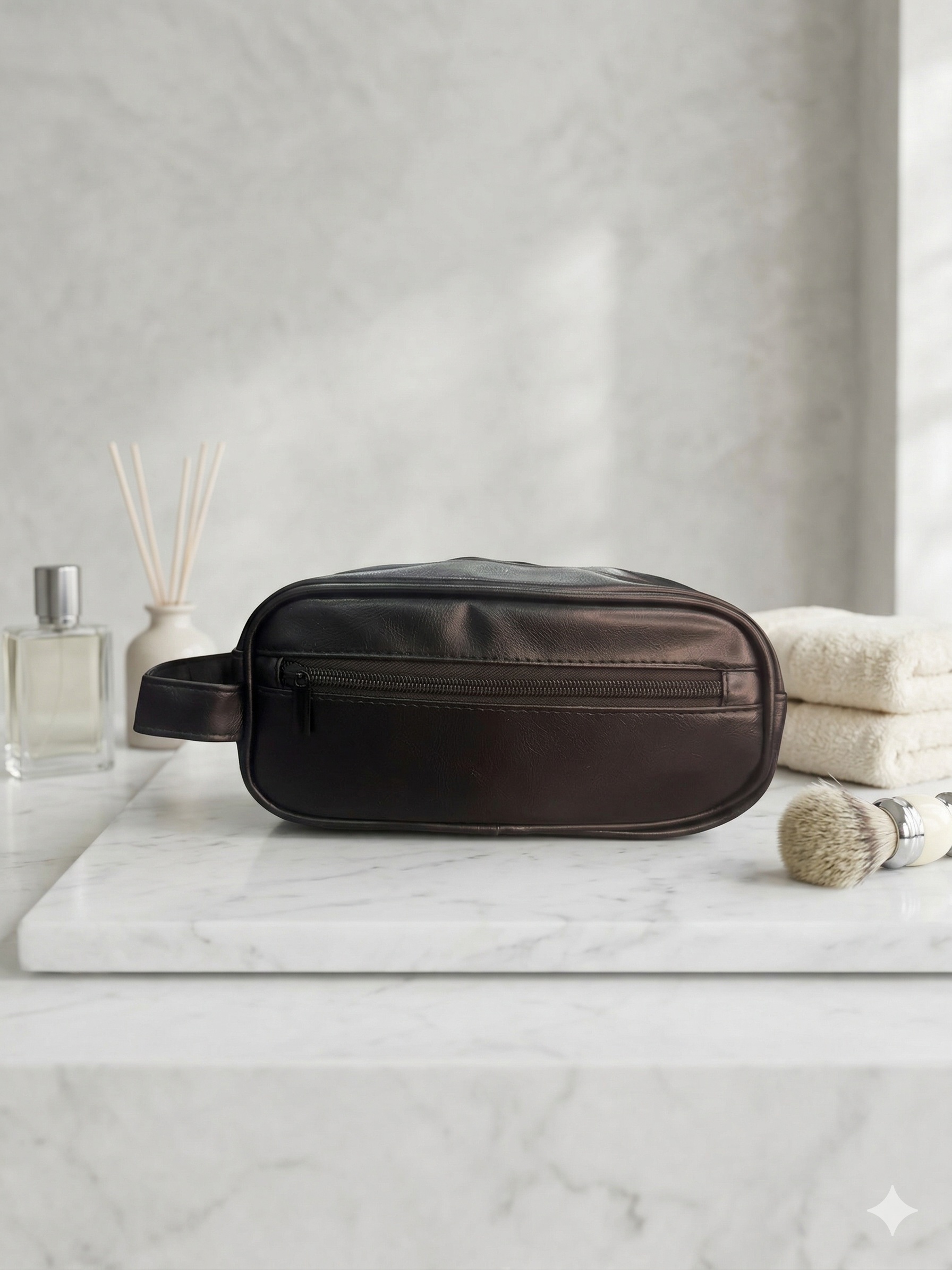 Trousse de Toilette Premium en Cuir